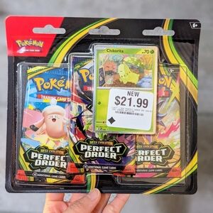 NEW Pokemon Perfect Order - 3 Pack Blister - Pokemon cards - Brand New & Sealed!